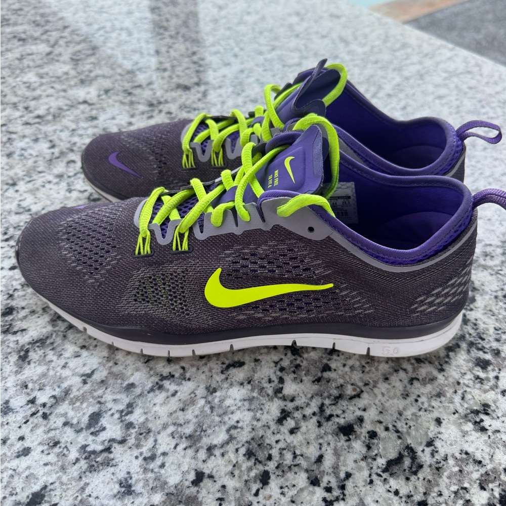 Nike Free 5.0 women’s Purple and Neon Green Running Shoes